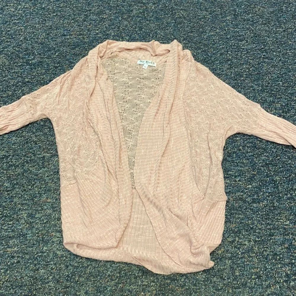 Say What Pink Rayon Light Cardigan sz. S